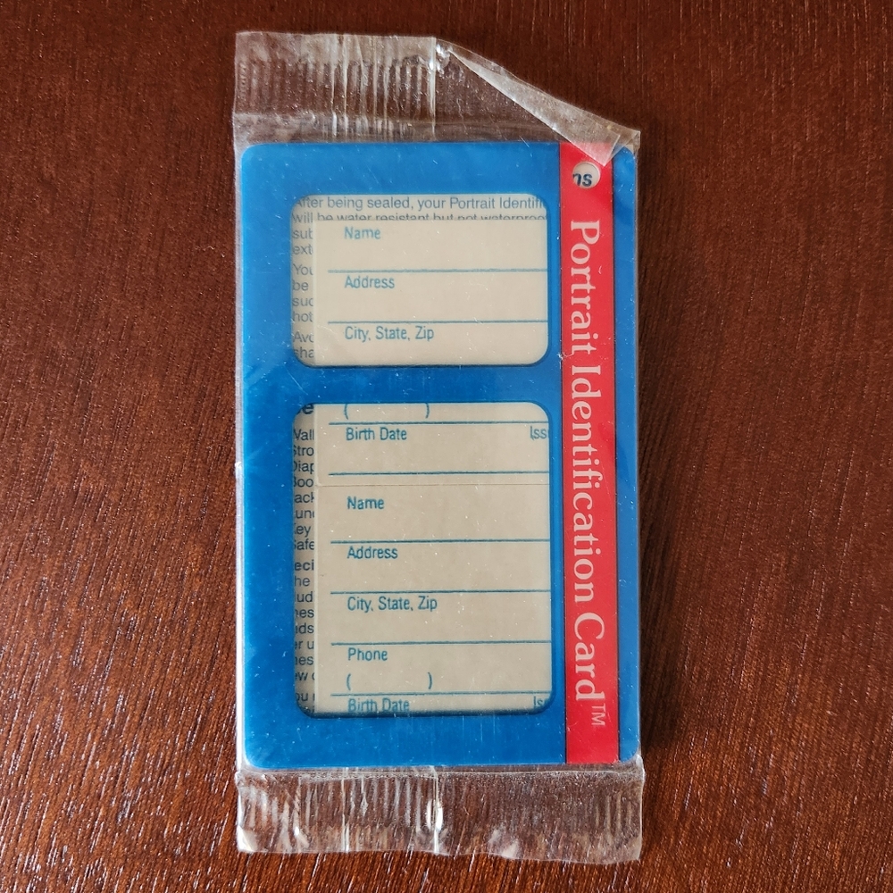 Kmart Portrait Identification Card